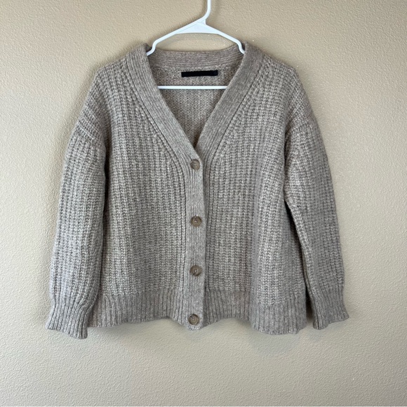 Jenni Kayne Sweaters - Jenni Kayne tan baby alpaca wool blend cardigan sweater